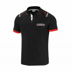 Men’s Short Sleeve Polo Shirt Sparco Martini Racing Black (Size M)