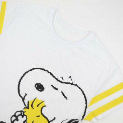 Женская футболка с коротким рукавом Snoopy белая