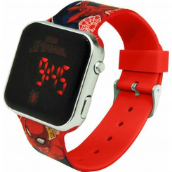 Цифровые часы Spider-Man LED-экран Красный Ø 3,5 cm