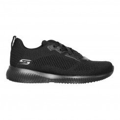 Повседневная женская обувь Skechers BOBS SQUAD TOUGH TALK 32504 Чёрный