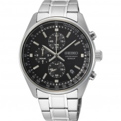 Мужские часы Seiko SSB379P1 черные серебристые