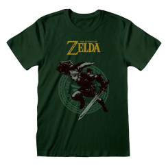 The Legend of Zelda Link Pose Short Sleeve T-Shirt Green Unisex