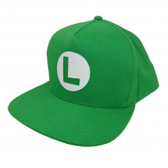 mõlemale sugupoolele sobiv müts Super Mario Luigi Badge 58 cm Roheline Üks suurus