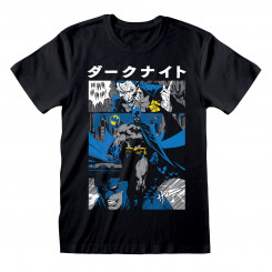 Lühikeste varrukatega T-särk Batman Manga Cover Must Unisex
