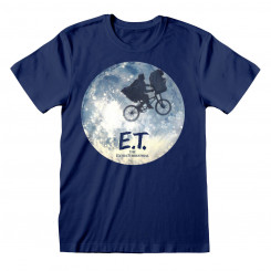 Lühikeste varrukatega T-särk E.T. Moon Silhouette Sinine Unisex