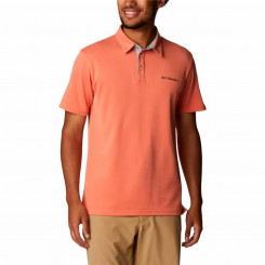 Мужская рубашка-поло с короткими рукавами Columbia Nelson Point™ кораллово-красная