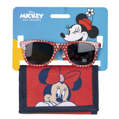 Sunglasses and Wallet Set Minnie Mouse 2 Pieces, parts Red