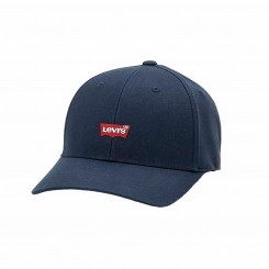 Спортивная шапка Levi's Housemark Flexfit Темно-синяя Один размер