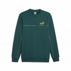 Sweatshirt Without Hood Men's Puma ESS+ Minimal Gold Cr Dark Green
