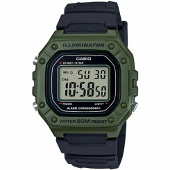 Мужские часы Casio W-218H-3AVEF Черные Зеленые