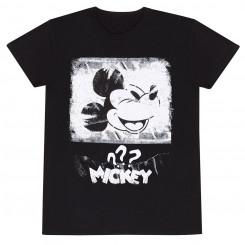 Lühikeste varrukatega T-särk, meeste ja naiste Mickey Mouse Poster Style Must