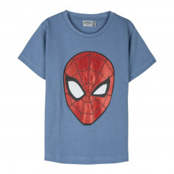 Детская футболка с короткими рукавами Человек-Паук Синяя
