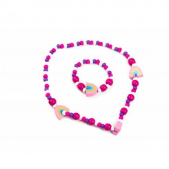 Necklaces And Bracelets Set Inca Pink 2 Pieces, parts Children