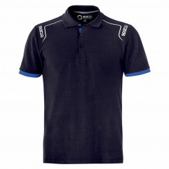 Рубашка-поло Sparco STRETCH с короткими рукавами, темно-синяя (размер M)