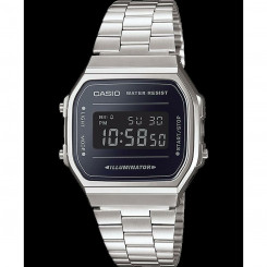 Мужские часы Casio A168WEM-1EF Black Silver (Ø 34 мм)