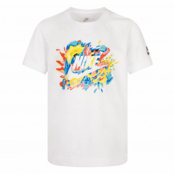 Kids Short Sleeve T-Shirt Nike Sport Splash White