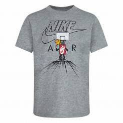 Nike Icons Of Play Gray Short Sleeve T-Shirt For Kids