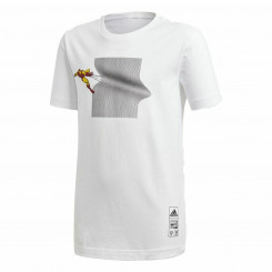 Laste lühikeste varrukatega T-särk Adidas Sportswear Iron Man Graphic White