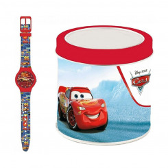 Детские часы Cartoon CARS - жестяная коробка