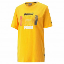 Мужская футболка с коротким рукавом Puma Essential Logo Повторный рисунок Желтый