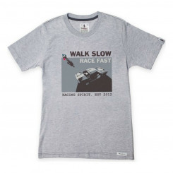Meeste lühikeste varrukatega T-särk OMP Walk Slow Grey
