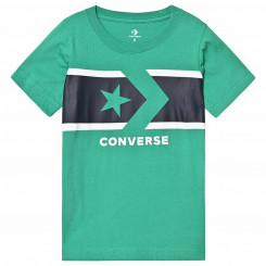 Детская футболка с коротким рукавом Converse Stripe Star Chevron, зеленая