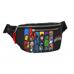 Поясная сумка Мстители Супергерои Черный 23 х 12 х 9 см