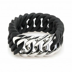 Bracelet TheRubz 100173 Black Silicone Stainless steel Silver Steel/Silicone