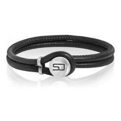 Ladies'Bracelet Sif Jakobs BR458-BL-BK-21 Black Leather (21 cm)