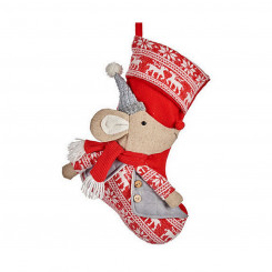 Christmas Stocking Mouse Polyester (31 x 5 x 48 cm)