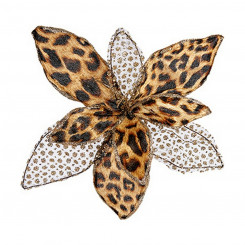 Decorative Flower Leopard 24 cm Christmas Brown