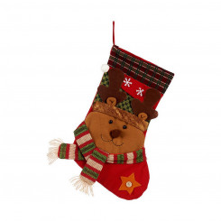 Christmas Stocking Bear Polyester (32 x 43 x 5,5 cm)