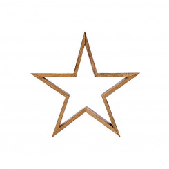 Christmas star Shape Wood Brown (50 x 12 x 50 cm)