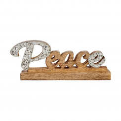 Dekoratiivne figuur Peace Glitter Wood (6 x 13 x 31 cm)