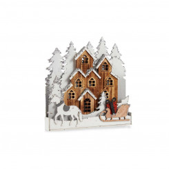 Dekoratiivne figuur Hele jõululinna puit (44 x 44,5 x 6 cm)