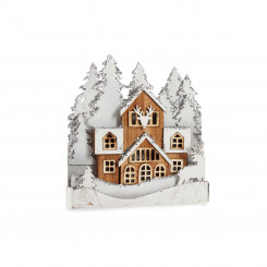 Dekoratiivne figuur hele jõululinna puit (44 x 43 x 6 cm)