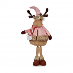 Christmas Reindeer Pink Brown Polyester (24 x 63 x 27 cm)