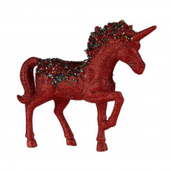 Decorative Figure Unicorn Red Blue Plastic (9,5 x 31 x 40 cm)