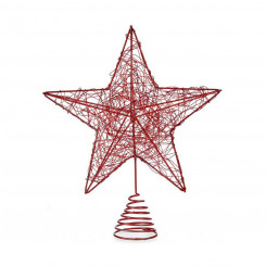 Рождественская звезда Красная Сталь Пластик (20 х 5 х 24,5 см)