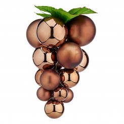 Christmas Baubles Small Grapes Brown Plastic