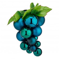 Christmas Baubles Small Grapes Blue Plastic
