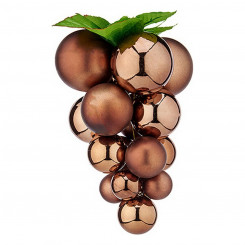 Christmas Baubles Small Grapes Brown Plastic