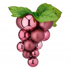 Christmas Baubles Small Grapes Pink Plastic