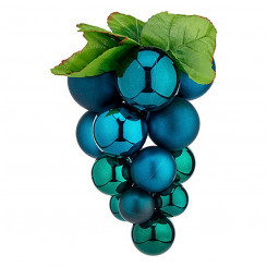Christmas Baubles Small Grapes Blue Plastic
