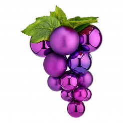 Christmas Baubles Small Grapes Purple Plastic