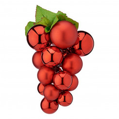Christmas Baubles Medium Grapes Red Plastic