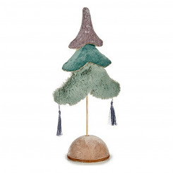 Christmas Tree Multicolour Silver Wood Turquoise Polyester (12 x 43 x 22 cm)