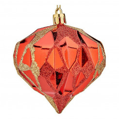 Jõuluvannid Teemant Ø 8 cm 6 ühikut Punane plastik