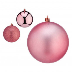 Рождественские игрушки Ø 12 см, 6 шт., розовый пластик