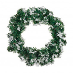 Advent wreathe Snowflakes White Green (45 x 15 x 45 cm)